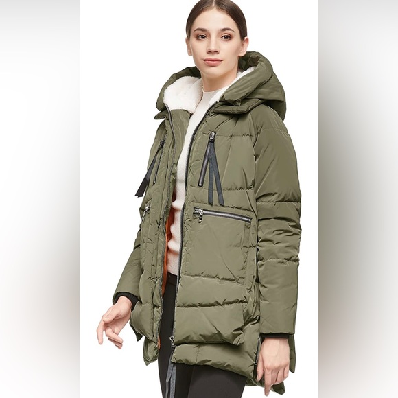 *NWT* 🔥Viral🔥 Amazon Orolay / Thickened Down Hooded Coat / Green / Large - Picture 3 of 16